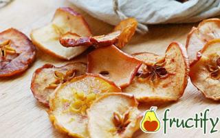 What are brown dried apples, calorie content, recipe and saving